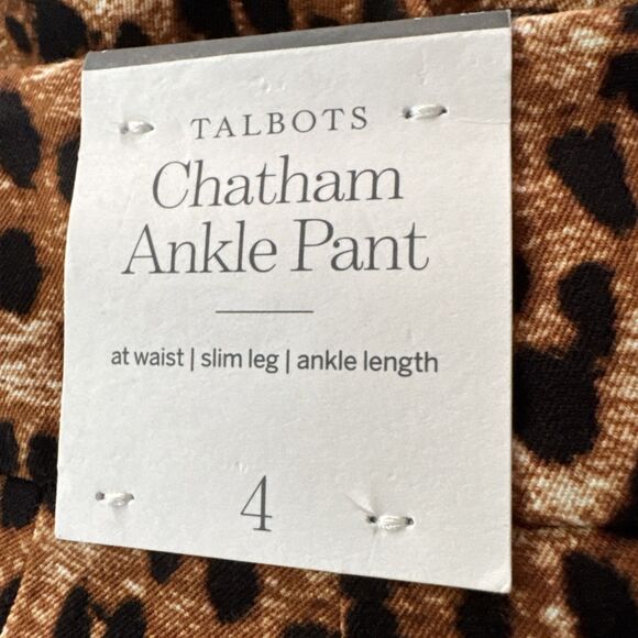 Talbots Leopard Print Ankle Pants - Picture 4 of 11